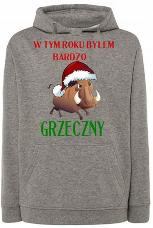 Bluza nadruk Święta Byłem Grzeczny r.M