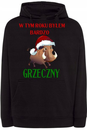 Bluza nadruk Święta Byłem Grzeczny r.XS