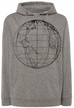 Bluza z kapturem fajny nadruk Ziemia r.4XL