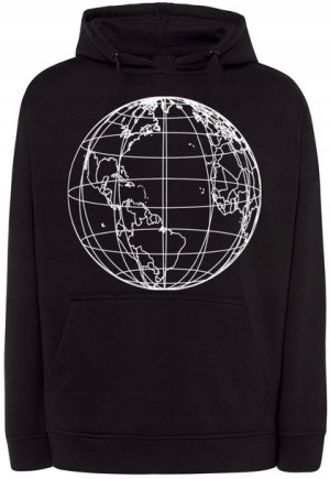 Bluza z kapturem fajny nadruk Ziemia r.S