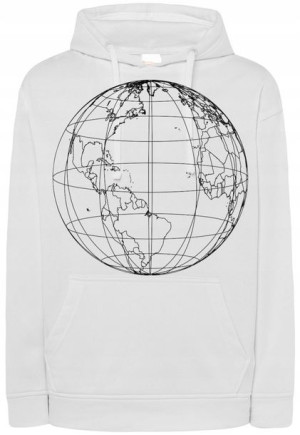 Bluza z kapturem fajny nadruk Ziemia r.XL
