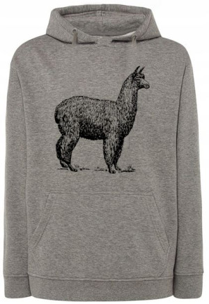Bluza z kapturem nadruk zwierzę ALPAKA r.4XL