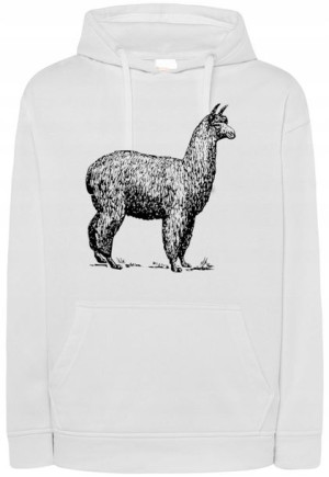 Bluza z kapturem nadruk zwierzę ALPAKA r.XL
