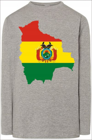 Boliwia Bluza Męska Longsleeve Nadruk Rozm.XS