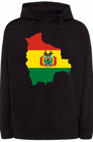 Boliwia Męska Bluza z Kapturem Nadruk r.XL