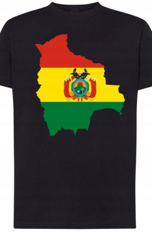 Boliwia Męski Modny T-Shirt Nadruk Rozm.M