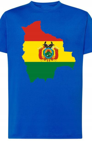 Boliwia Męski Modny T-Shirt Nadruk Rozm.XL
