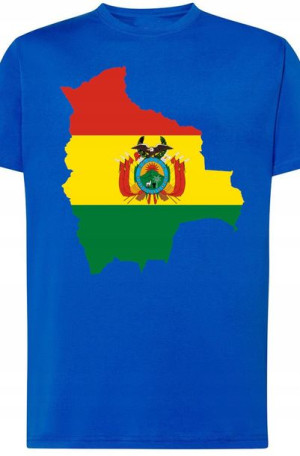 Boliwia Męski Modny T-shirt Nadruk Rozm.XL