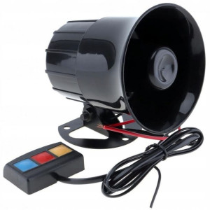Syrena alarmowa megafon 3 tonowa 30W samochodowa