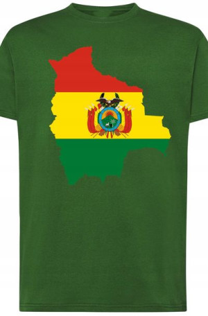 Boliwia Męski Modny T-Shirt Nadruk Rozm.XXL