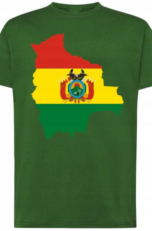 Boliwia Męski Modny T-shirt Nadruk Rozm.XXL