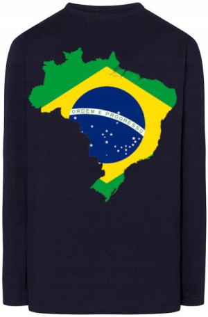 Brazylia Flaga Męski Modny Longsleeve Rozm.5XL