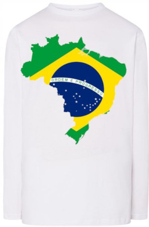 Brazylia Flaga Męski Modny Longsleeve Rozm.M