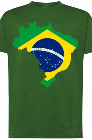 Brazylia Męski Modny T-ShirtLogo Nadruk Rozm.3XL