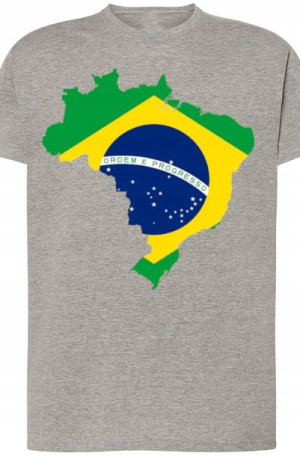 Brazylia Męski Modny T-ShirtLogo Nadruk Rozm.L