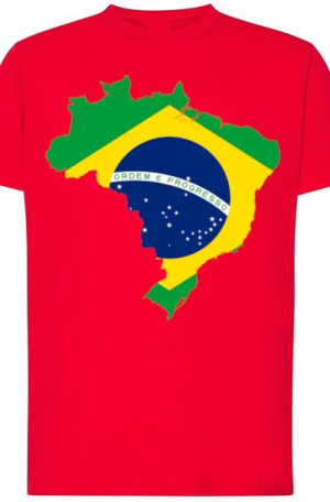 Brazylia Męski Modny T-ShirtLogo Nadruk Rozm.S