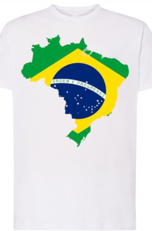 Brazylia Męski Modny T-ShirtLogo Nadruk Rozm.XXL