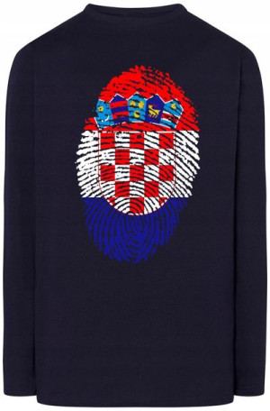Chorwacja Flaga Odcisk Bluza Longsleeve Rozm.3XL