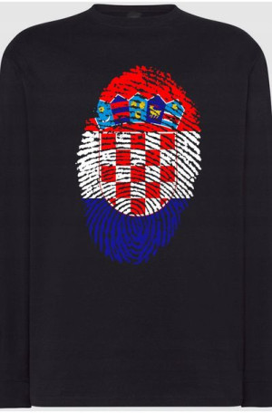 Chorwacja Flaga Odcisk Bluza Longsleeve Rozm.3XL