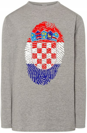Chorwacja Flaga Odcisk Bluza Longsleeve Rozm.XS