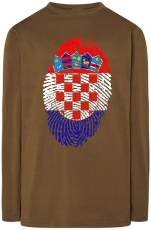 Chorwacja Flaga Odcisk Bluza Longsleeve Rozm.XXL