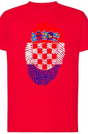 Chorwacja Flaga Odcisk Męski T-Shirt Rozm.4XL