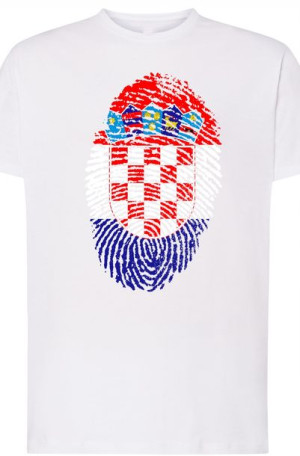 Chorwacja Flaga Odcisk Męski T-Shirt Rozm.4XL