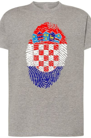 Chorwacja Flaga Odcisk Męski T-Shirt Rozm.5XL