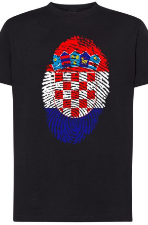 Chorwacja Flaga Odcisk Męski T-Shirt Rozm.XS