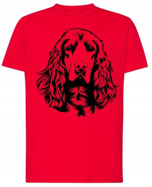 Cocker Spaniel T-shirt Męski Modny Nadruk Rozm.4XL