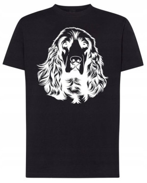 Cocker Spaniel T-shirt Męski Modny Nadruk Rozm.4XL