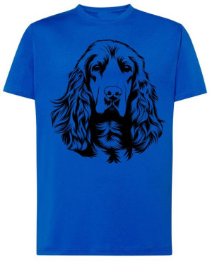 Cocker Spaniel T-shirt Męski Modny Nadruk Rozm.L