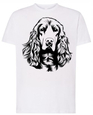 Cocker Spaniel T-shirt Męski Modny Nadruk Rozm.S