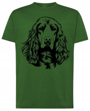 Cocker Spaniel T-shirt Męski Modny Nadruk Rozm.XL