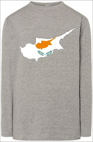 Cypr Flaga Męska Bluza Longsleeve Nadruk R.3XL