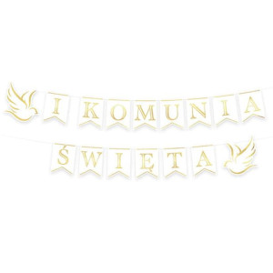 Baner Girlanda I Komunia Święta 250cm