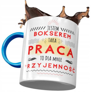 Kubek Błękitny Dla Boksera Taka Praca Prezent
