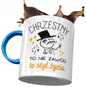 Kubek Błękitny dla Chrzestnego Wujaszka Prezent