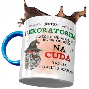 Kubek Błękitny Dla Dekoratora Na Cuda Prezent