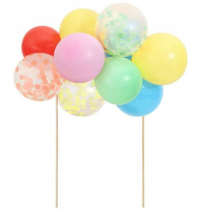 Dekoracja Topper Balony Na Tort 12szt Mix