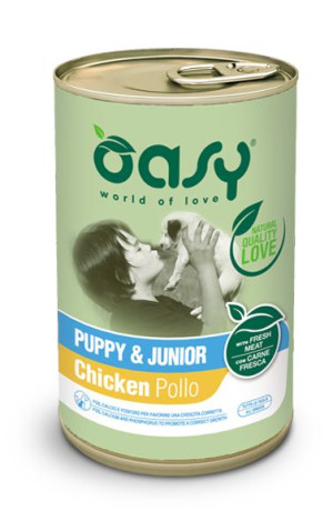 Oasy LIFESTAGE Pate Puppy &Junior Kurczak 400g