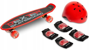 Deskorolka Fiszka Toyz Dexter Kask Ochraniacze
