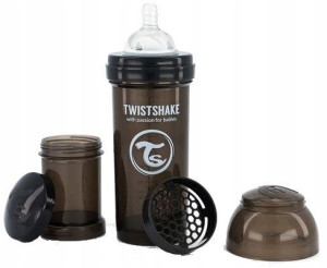 TWISTSHAKE Butelka antykolkowa czarna 260 ml