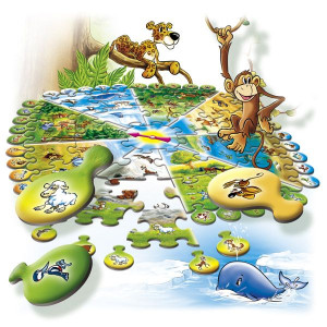 Gra Edukacyjna Puzzle Maxim Planeta Zwierząt Super