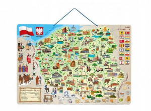 Tablica Magnetyczna Mapa Polski Xxl 169 El.