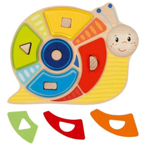 Goki Drewniany Sorter Kształtów Kolorowy Ślimak