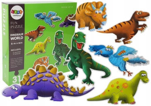 Puzzle Układanka Świat Dinozaurów 31 Elementów