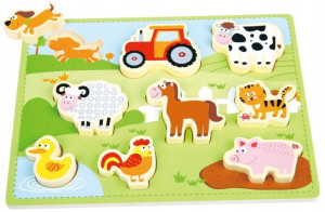 Drewniana układanka puzzle 3D Farma