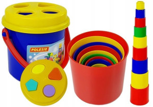 Układanka sorter kolorowa piramidka