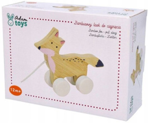 Bambusowy Lisek na sznurku do ciągnięcia Adam Toys